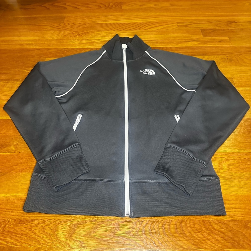 The North Face Full Zip Jacket Men’s Small Black Gray Track Jacket